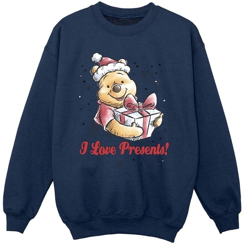 Vêtements Fille Sweats Disney Winnie The Pooh Love Presents Bleu