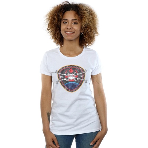 Vêtements Femme T-shirts manches longues Disney Rebel Elite Badge Blanc