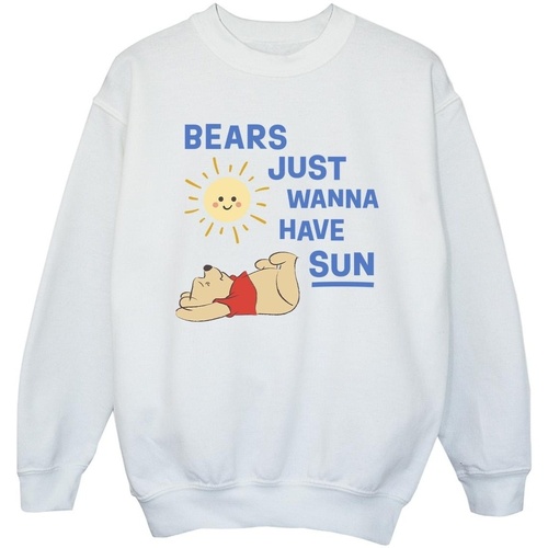 Vêtements Fille Sweats Disney Winnie The Pooh Bears Just Wanna Have Sun Blanc