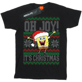 Vêtements Femme T-shirts manches longues Spongebob Squarepants Oh Joy! Christmas Fair Isle Noir