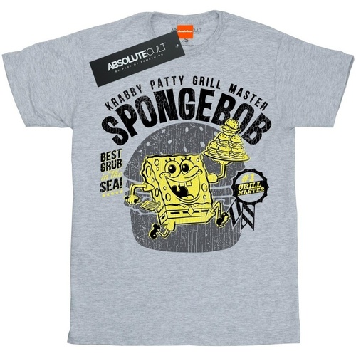 Vêtements Femme T-shirts manches longues Spongebob Squarepants Krabby Patty Gris
