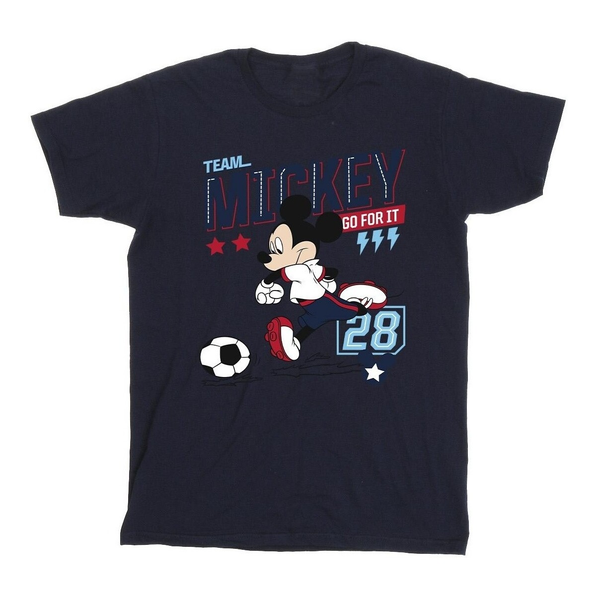 Vêtements Homme T-shirts manches longues Disney Mickey Mouse Team Mickey Football Bleu
