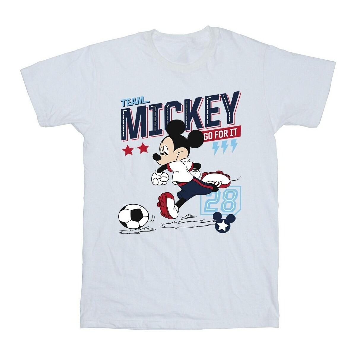 Vêtements Homme T-shirts manches longues Disney Mickey Mouse Team Mickey Football Blanc