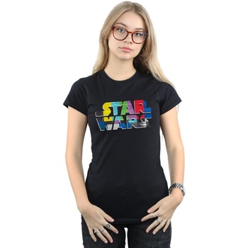 Vêtements Femme T-shirts manches longues Disney Test Card Logo Noir