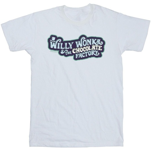 Vêtements Fille T-shirts manches longues Willy Wonka Chocolate Factory Logo Blanc