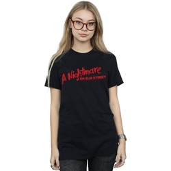 Vêtements Femme T-shirts manches longues A Nightmare On Elm Street Red Logo Noir