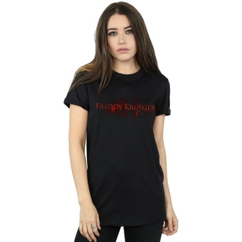 Vêtements Femme T-shirts manches longues A Nightmare On Elm Street Freddy Nametag Noir