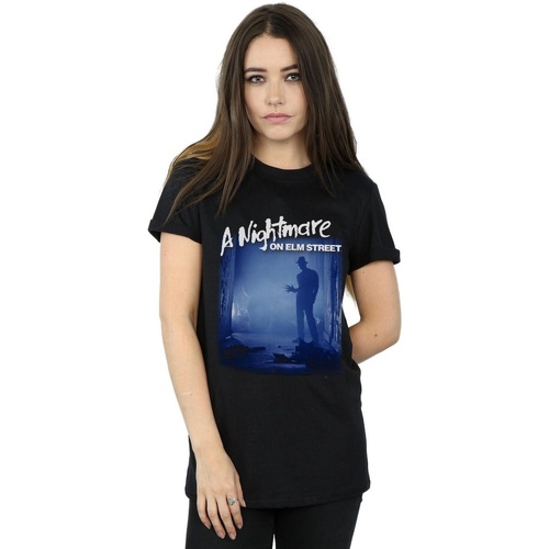 Vêtements Femme T-shirts manches longues A Nightmare On Elm Street Freddy Is Waiting Noir