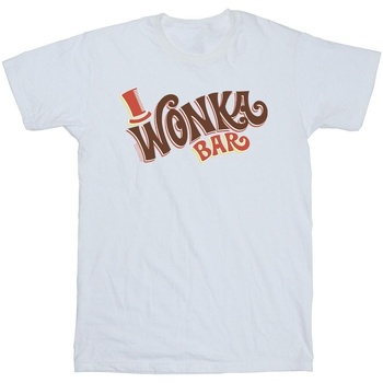 Vêtements Fille T-shirts manches longues Willy Wonka Bar Logo Blanc