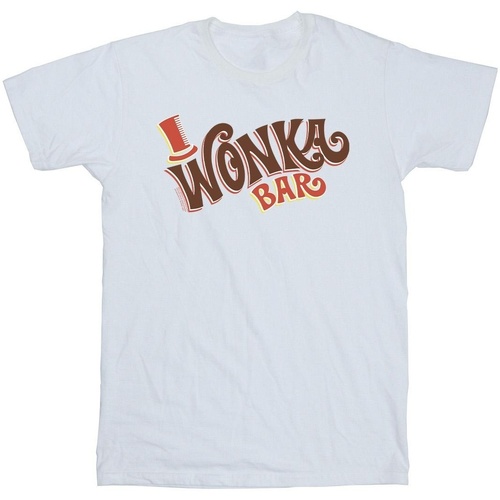 Vêtements Fille T-shirts manches longues Willy Wonka Bar Logo Blanc