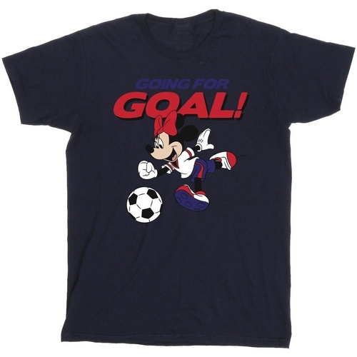 Vêtements Homme T-shirts manches longues Disney Minnie Mouse Going For Goal Bleu