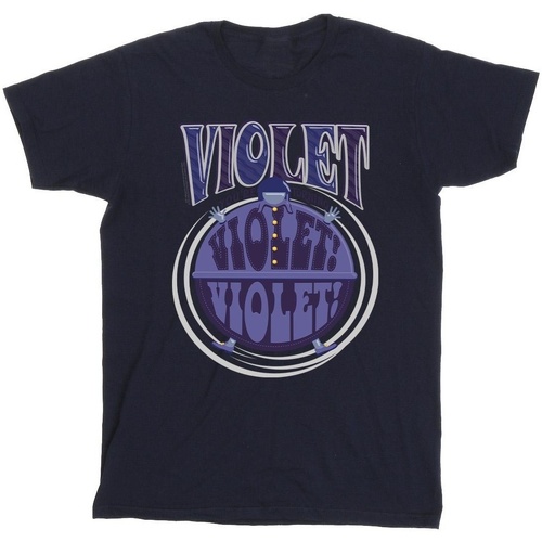 Vêtements Fille T-shirts manches longues Willy Wonka Violet Turning Violet Bleu