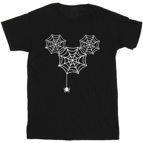Vêtements Homme T-shirts manches longues Disney Mickey Mouse Spider Web Head Noir