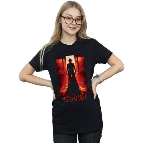 Vêtements Femme T-shirts manches longues A Nightmare On Elm Street He Knows Where You Sleep Noir