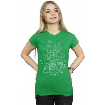 Vêtements Femme T-shirts manches longues Disney Empire Christmas Vert