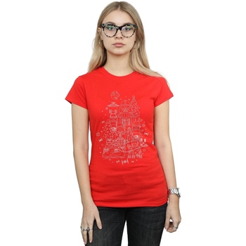 Vêtements Femme T-shirts manches longues Disney Empire Christmas Rouge