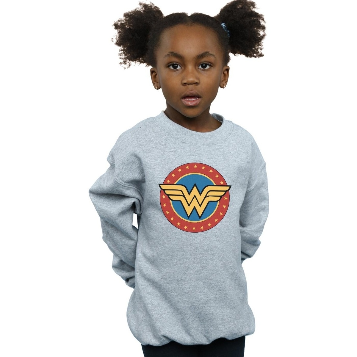 Vêtements Fille Sweats Dc Comics Wonder Woman Circle Logo Gris