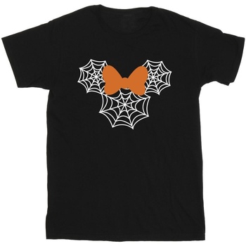 Vêtements Homme T-shirts manches longues Disney Minnie Mouse Spider Web Head Noir