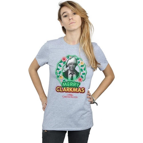 Vêtements Femme T-shirts manches longues National Lampoon´s Christmas Va Greyscale Clarkmas Gris