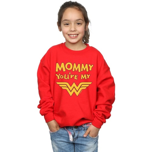 Vêtements Fille Sweats Dc Comics Wonder Woman Mummy You're My Hero Rouge