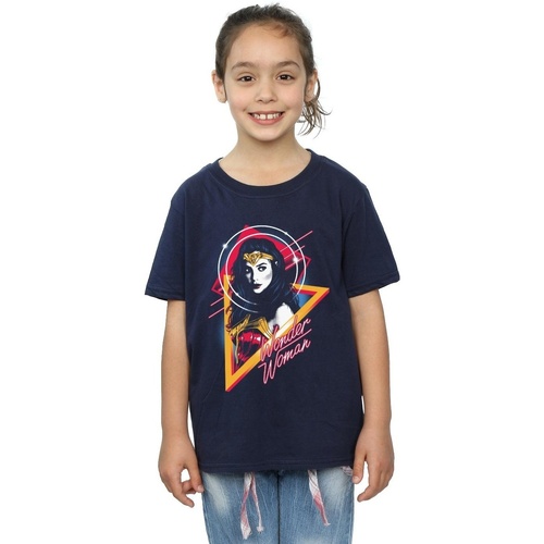 Vêtements Fille T-shirts manches longues Dc Comics Wonder Woman 84 Diana 80s Triangle Bleu