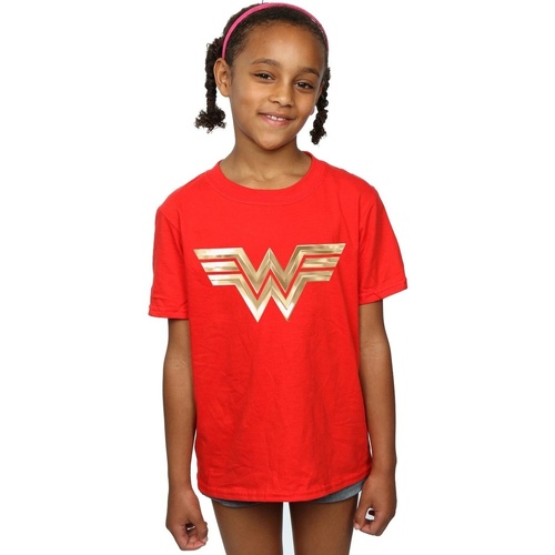 Vêtements Fille T-shirts manches longues Dc Comics Wonder Woman 84 Gold Emblem Rouge