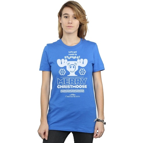 Vêtements Femme T-shirts manches longues National Lampoon´s Christmas Va Merry Christmoose Bleu