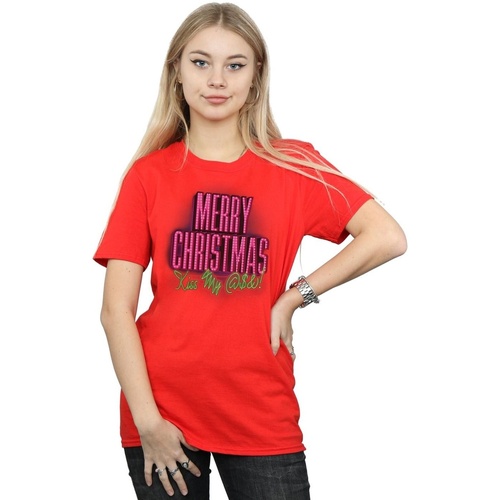 Vêtements Femme T-shirts manches longues National Lampoon´s Christmas Va Kiss My Ass Rouge