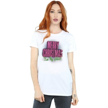 Vêtements Femme T-shirts manches longues National Lampoon´s Christmas Va Kiss My Ass Blanc