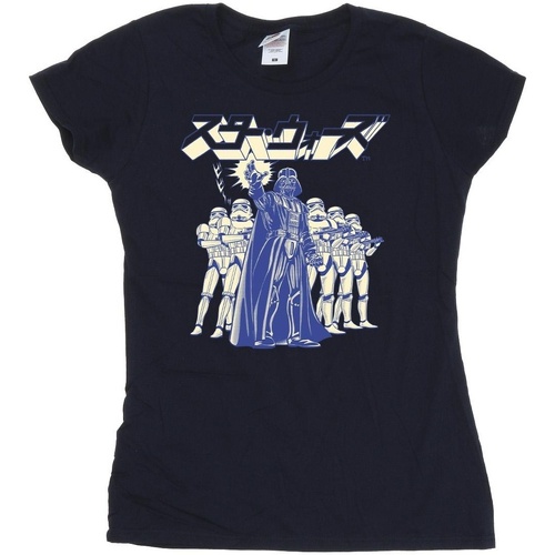 Vêtements Femme T-shirts manches longues Disney Japanese Darth Bleu