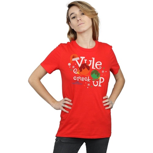 Vêtements Femme T-shirts manches longues National Lampoon´s Christmas Va Yule Crack Up Rouge