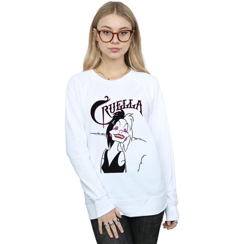 Vêtements Femme Sweats Disney Cruella De Vil Evil Smile Blanc
