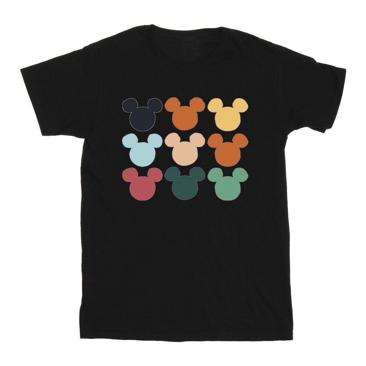 Vêtements Homme T-shirts manches longues Disney Mickey Mouse Heads Square Noir