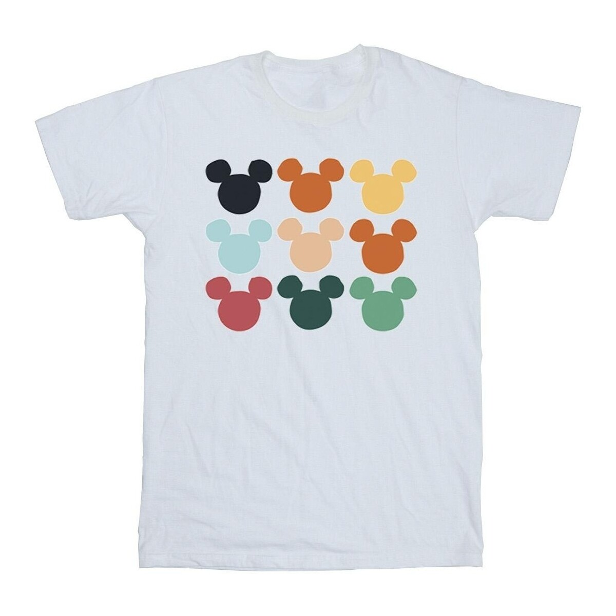 Vêtements Homme T-shirts manches longues Disney Mickey Mouse Heads Square Blanc