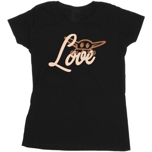 Vêtements Femme T-shirts manches longues Disney Grogu Love Noir