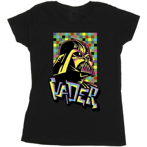 Vêtements Femme T-shirts manches longues Disney Vader Graffiti Pop Art Noir