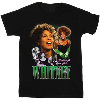 Vêtements Fille T-shirts manches longues Whitney Houston I Will Always Love You Homage Noir