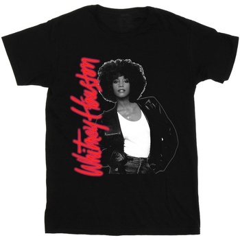Vêtements Fille T-shirts manches longues Whitney Houston WHITNEY Pose Noir