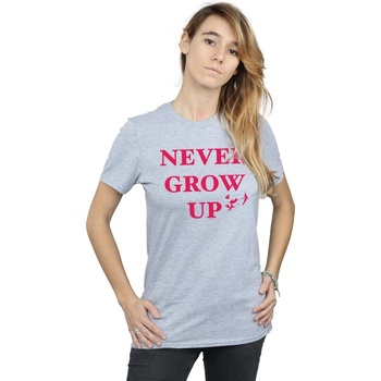 Vêtements Femme T-shirts manches longues Disney Peter Pan Never Grow Up Gris
