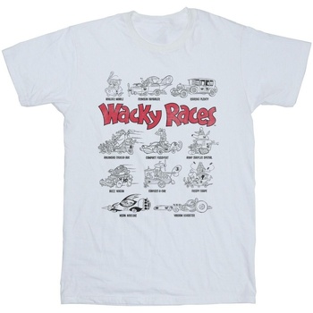 Vêtements Fille T-shirts manches longues Wacky Races Car Lineup Blanc