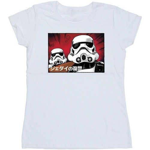 Vêtements Femme T-shirts manches longues Disney Stormtrooper Japanese Blanc