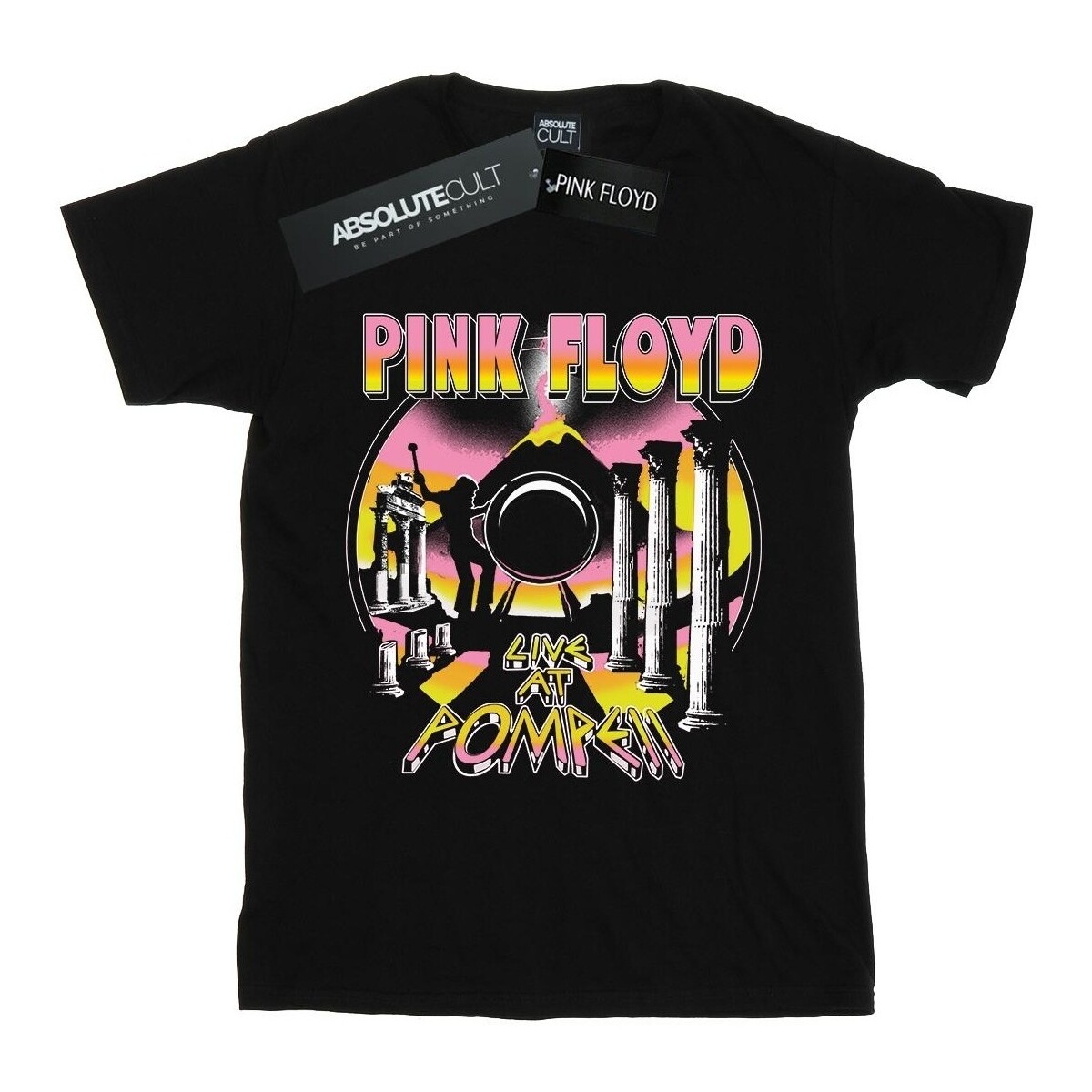 Vêtements Femme T-shirts manches longues Pink Floyd Live At Pompeii Volcano Noir