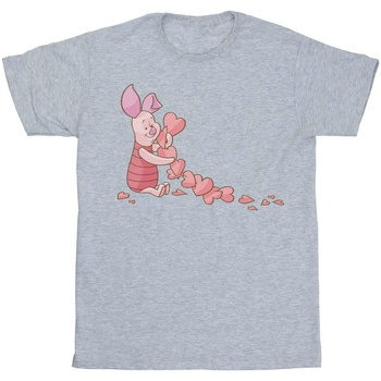Vêtements Fille T-shirts manches longues Disney Winnie The Pooh Piglet Chain Of Hearts Gris