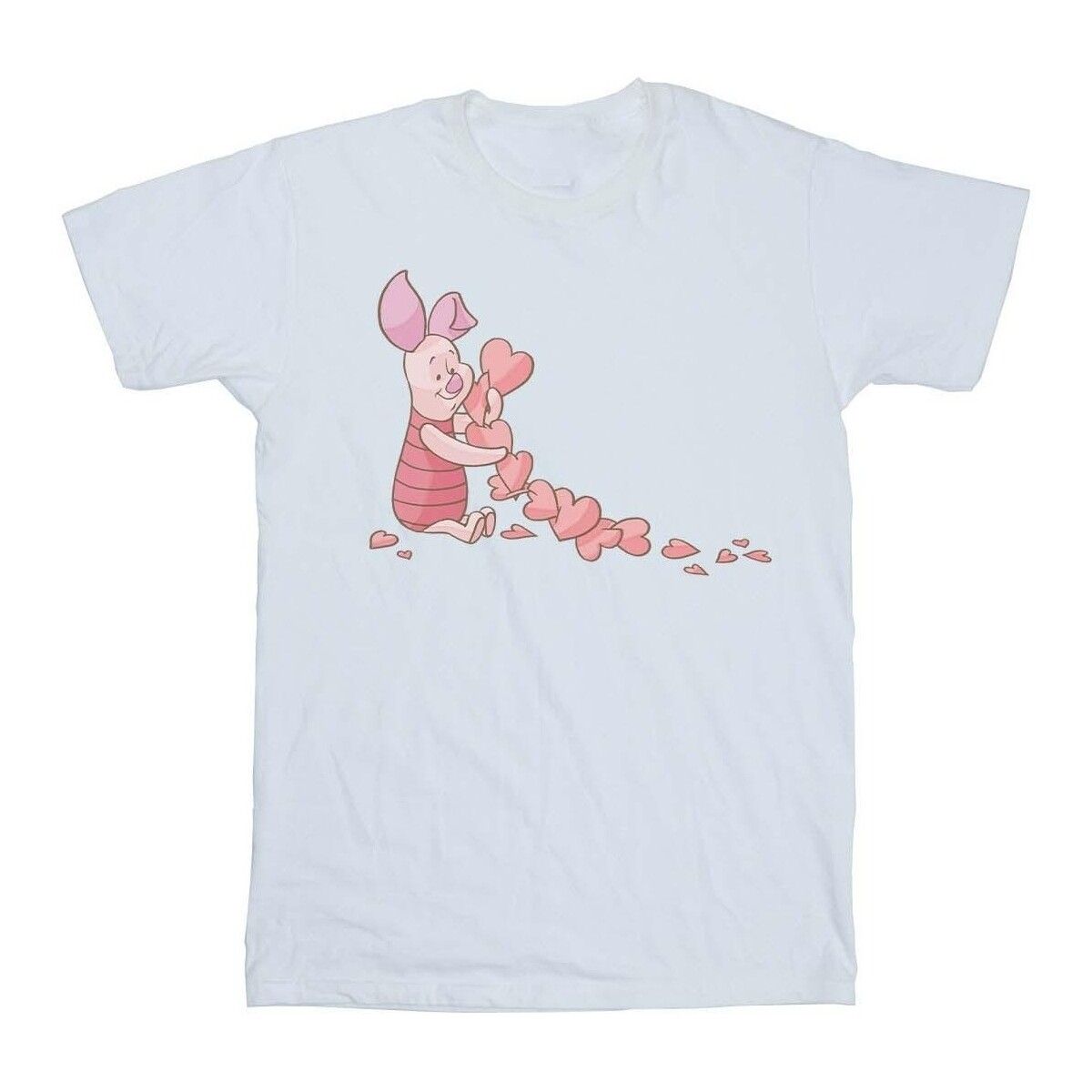 Vêtements Fille T-shirts manches longues Disney Winnie The Pooh Piglet Chain Of Hearts Blanc