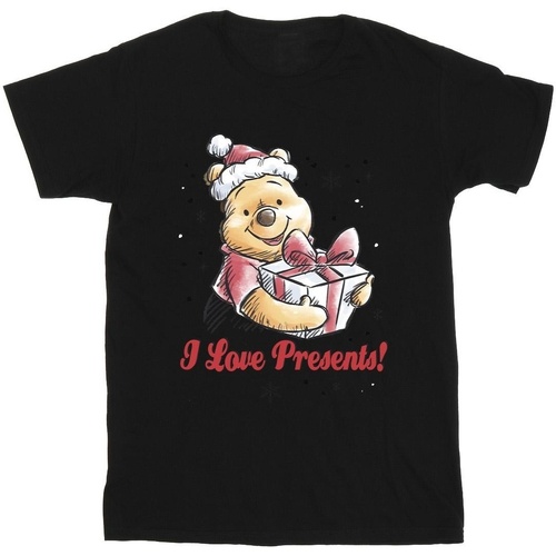 Vêtements Fille T-shirts manches longues Disney Winnie The Pooh Love Presents Noir