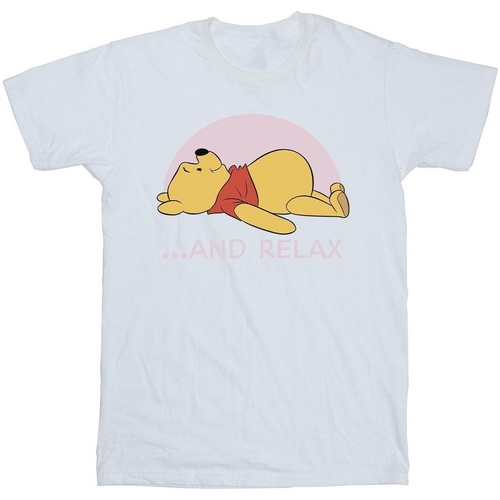 Vêtements Fille T-shirts manches longues Disney Winnie The Pooh Relax Blanc