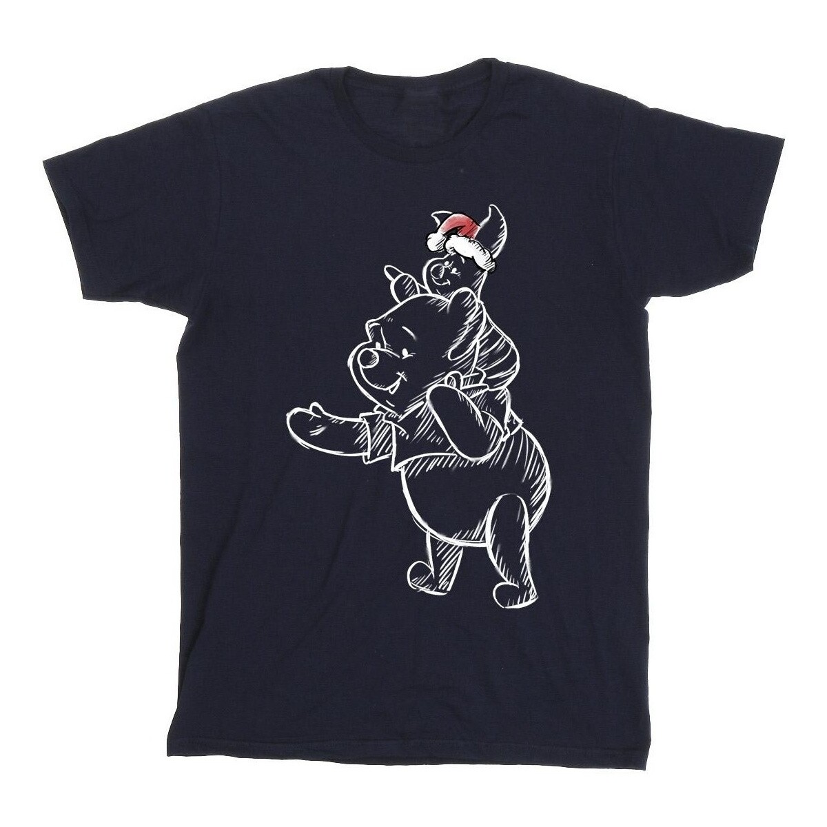 Vêtements Fille T-shirts manches longues Disney Winnie The Pooh Piglet Christmas Bleu