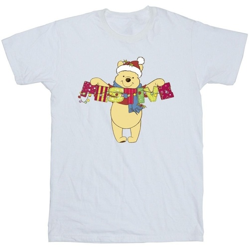 Vêtements Fille T-shirts manches longues Disney Winnie The Pooh Festive Blanc