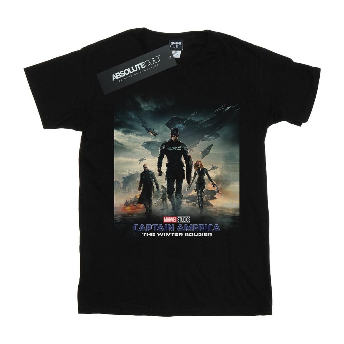 Vêtements Homme T-shirts manches longues Marvel Studios Captain America The Winter Soldier Poster Noir