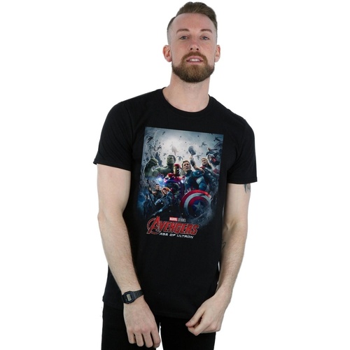 Vêtements Homme T-shirts manches longues Marvel Studios Avengers Age Of Ultron Poster Noir